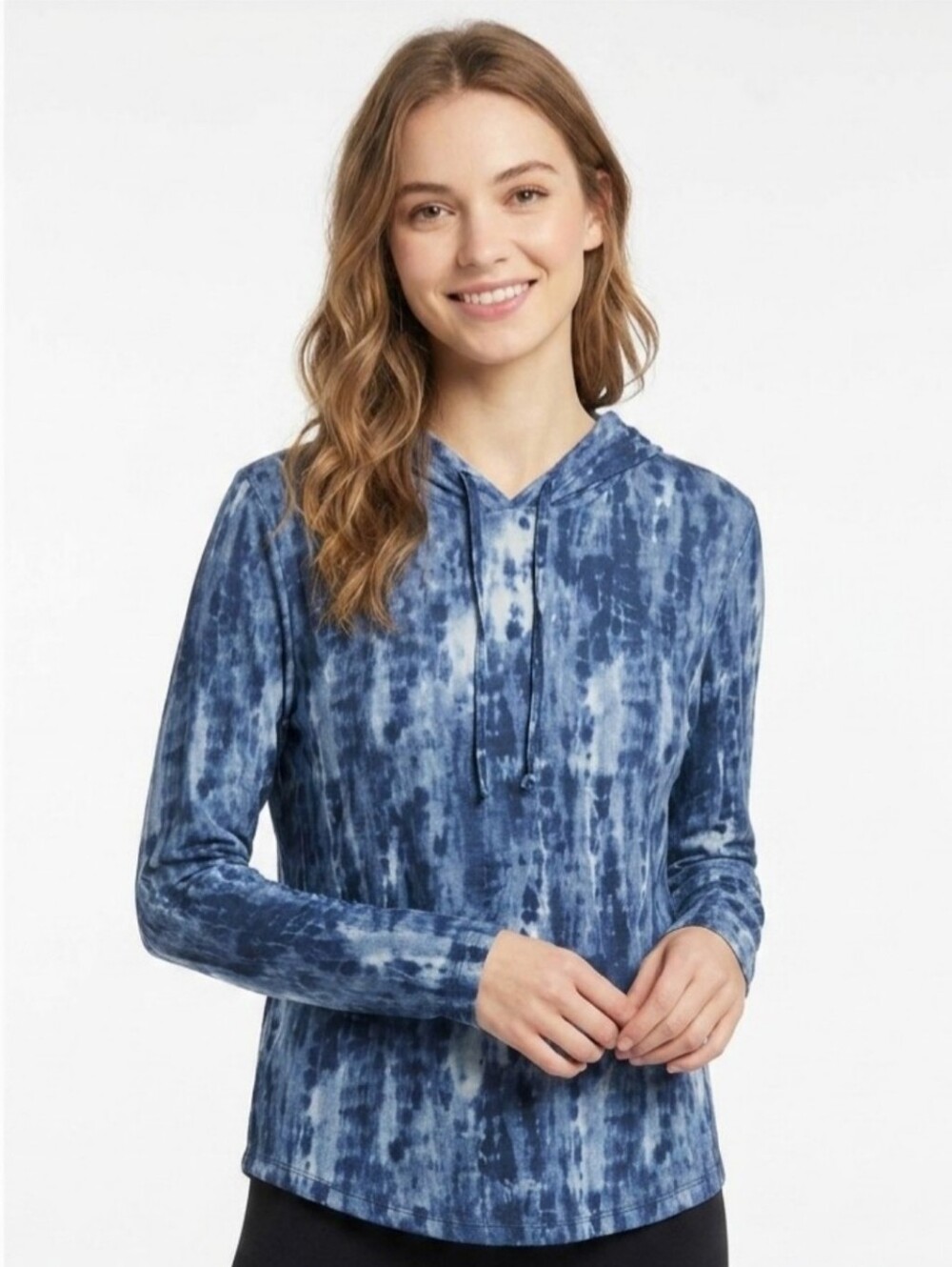 New Old Navy Active Breathe On Tye Dye Long Sleeve Pullover Hoodie Tee Size M